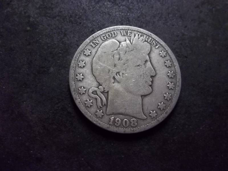 1908 O Barber Half Dollar