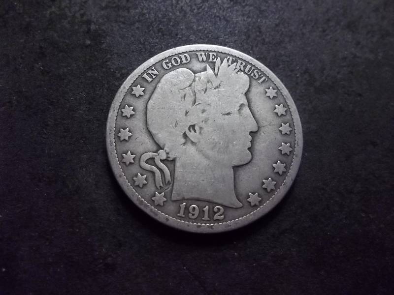 1912 S Barber Half Dollar