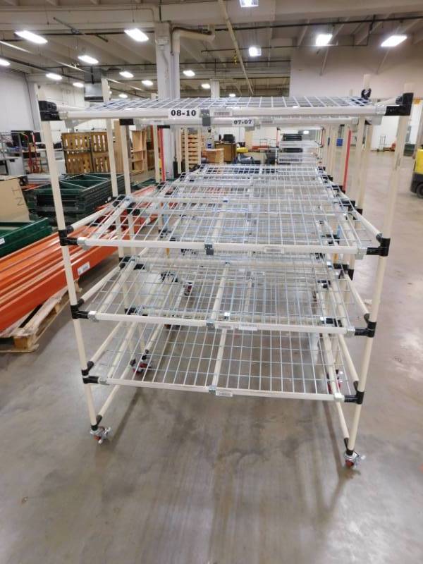 lot 22 image: Rolling Storage Racks - 50(w) x 69(h) x 24(d)
