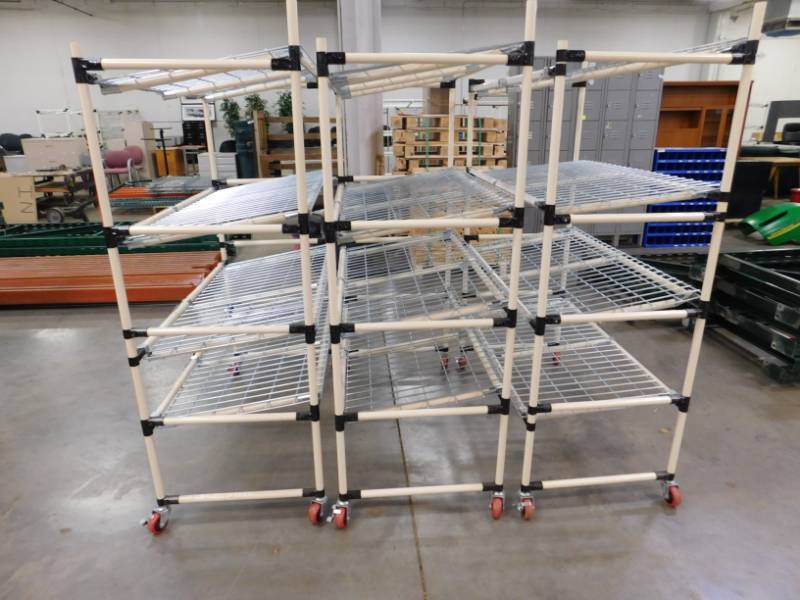 lot 18 image: Rolling Storage Racks - 50(w) x 69(h) x 24(d)