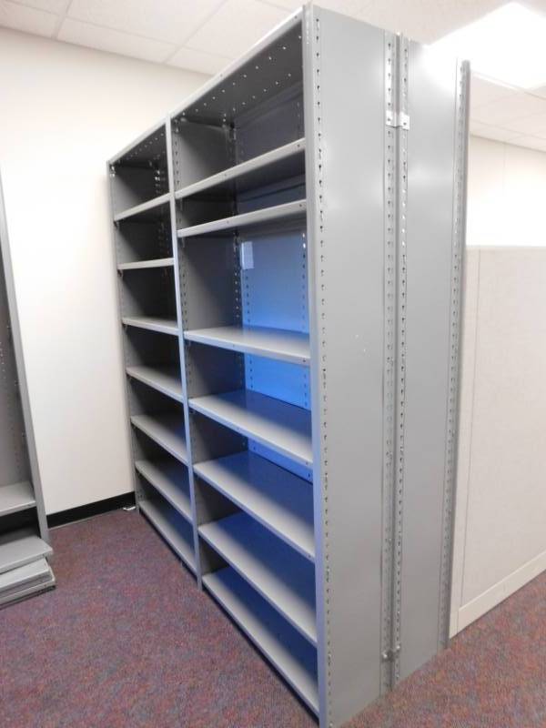 lot 40 image: Metal Shelving Unit - 73.5(w) x 84(h) x 12(d)