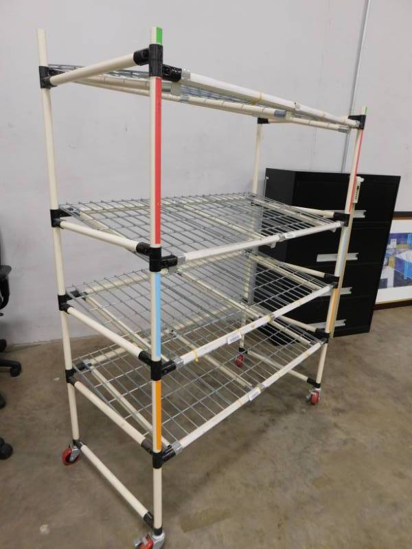 lot 58 image: One Rolling Storage Rack - 50(w) x 69(h) x 24(d)