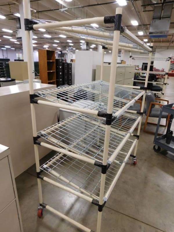 lot 88 image: Rolling Storage Racks - 50(w) x 69(h) x 24(d)