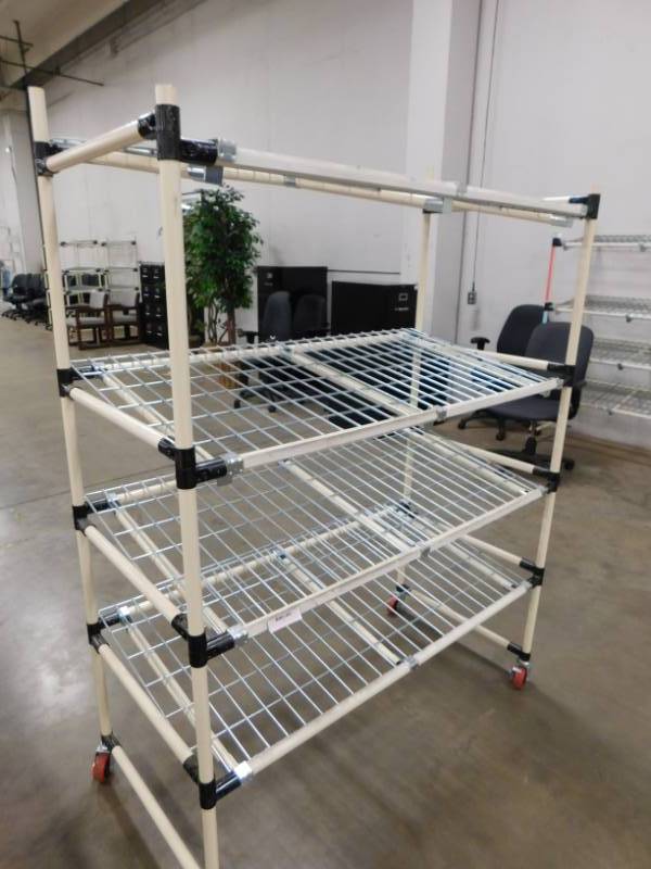 lot 102 image: Rolling Storage Rack - 50(w) x 69(h) x 24(d)