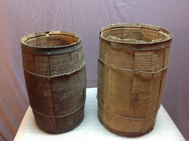 lot 47 image: 2 Wooden Nail Barrels