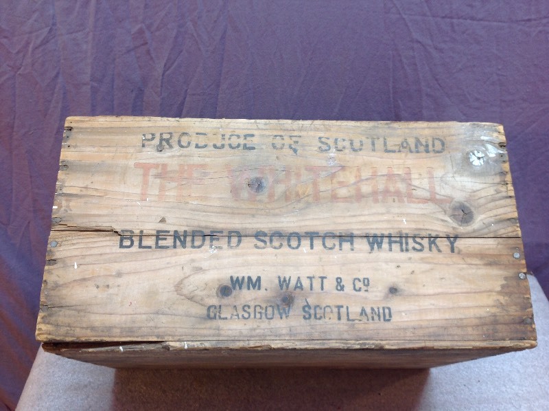 lot 50 image: Vintage Wood Whisky Box