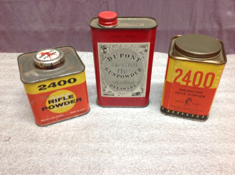 lot 201 image: Vintage Gunpowder Tins