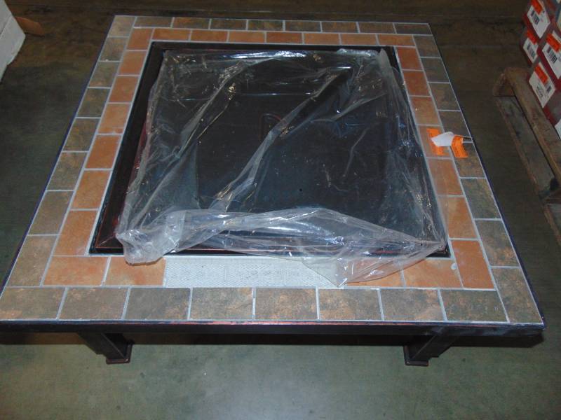 lot 14A image: Global Outdoors 34-in W Brushed Bronze Steel Wood-Burning Fire Pit FP14088-4
