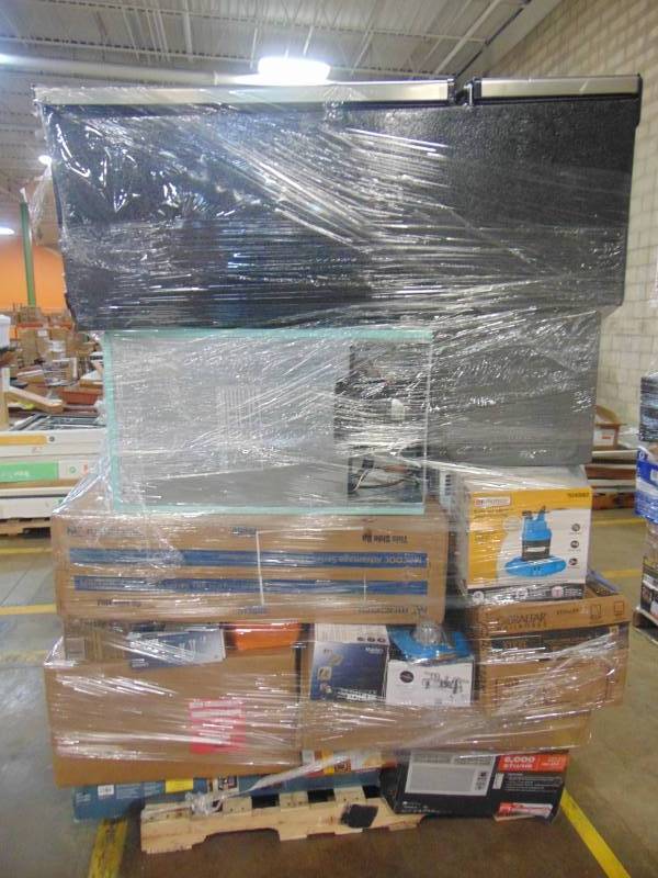 lot 16A image: WHOLESALE MIXED PALLET OF RETURNS - SMALL APPLIANCES, SHOP EQUIPMENT, FAUCETS AND MORE