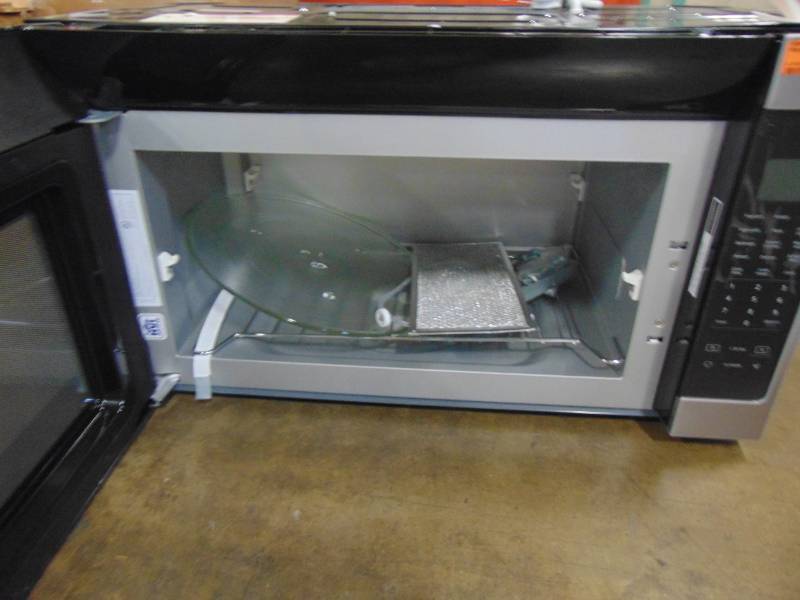 lot 21 image: Whirlpool 2.1-cu ft Over-the-Range Microwave with Sensor Cooking (Stainless Steel) (Common 30-in Actual 29.938-in) WMH53521HZ
