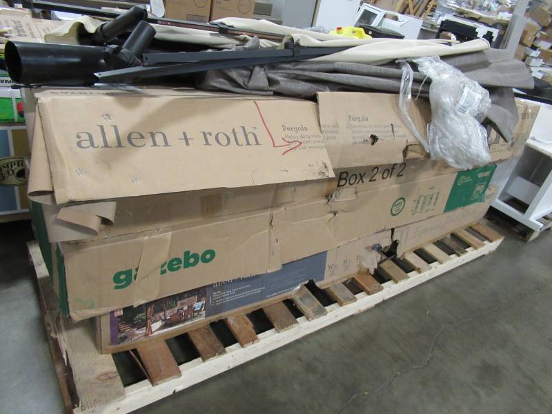 lot 108 image: WHOLESALE MIXED PALLET OF RETURNS - GAZEBOS, PERGOLA AND UMBRELLAS
