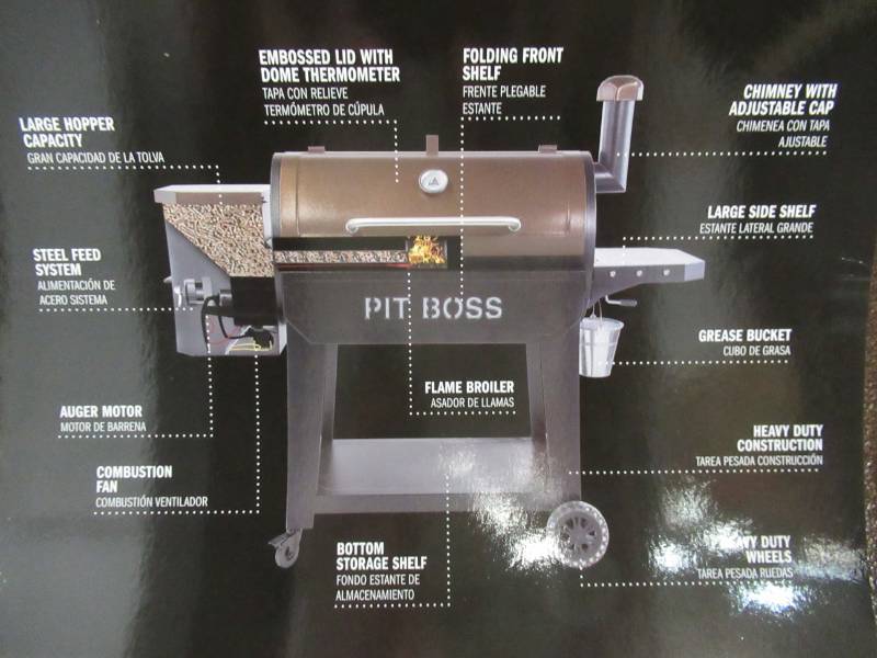 Pit Boss Pro Series 1100sq in Black Pellet Grill PB1100PS1 NEW, Very