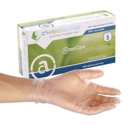 lot 184 image: AmerCare C2 Gen 2.0 Hybrid Powder Free Gloves, Medium, 5 boxes of 200 (1000 total), 34992T