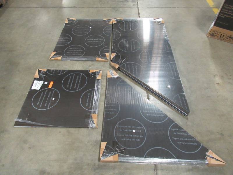lot 228 image: Smoke Tinted Corrugated Plastic Panels - From Possible Green House Kit