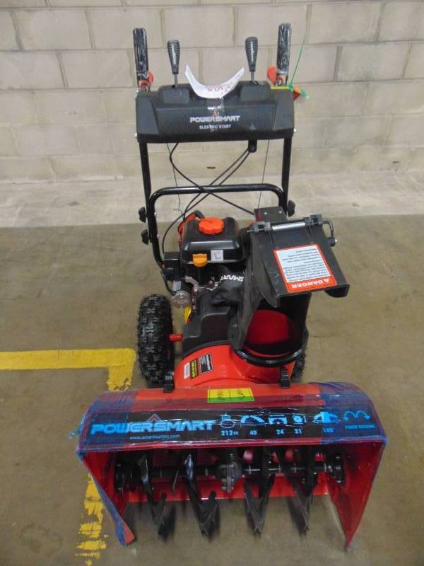 lot 76 image: Powersmart 24 in. 212 cc Two-Stage Electric Start Gas Snow Blower DB7624E