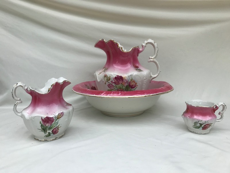 Harvard Porcelain Water Pitcher and Bowl