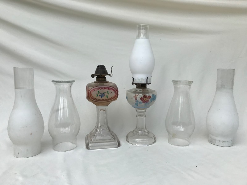 Antique Oil Lamps and Shades