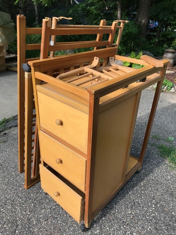Salvaged Pieces of BedCribTable