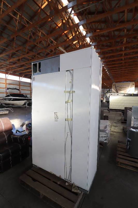 lot 10 image: New Jenn-Air Luxury Stainless Steel 48 Refrigerator  Freezer