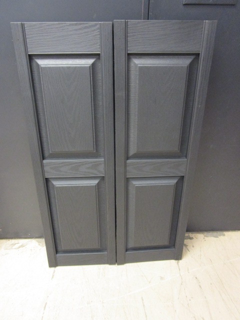 BLACK RAISED PANEL SHUTTERS