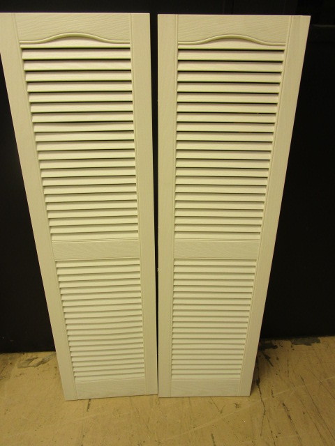 WHITE SHUTTERS WITH LOUVERS