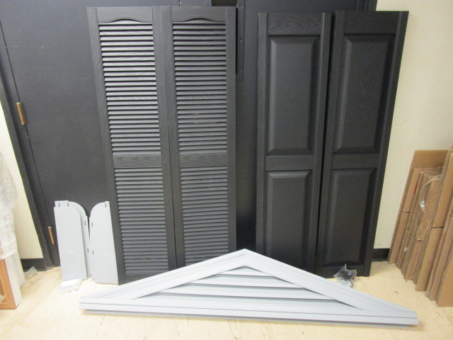 SHUTTERS, GABLE TRIANGLE, SIDING MOUNTS