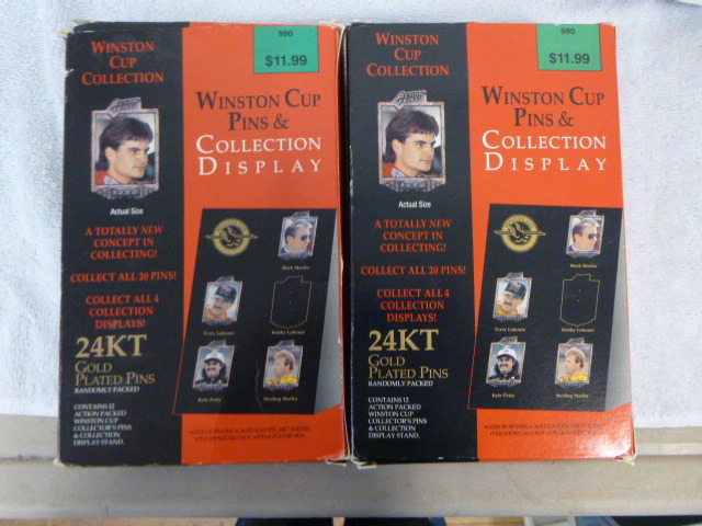 lot 15 image: 2 Winston Cup Pins & Collection Displays