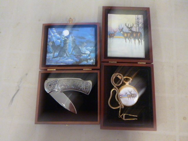 lot 51 image: Decorative Pocket Knife-Wolf Design