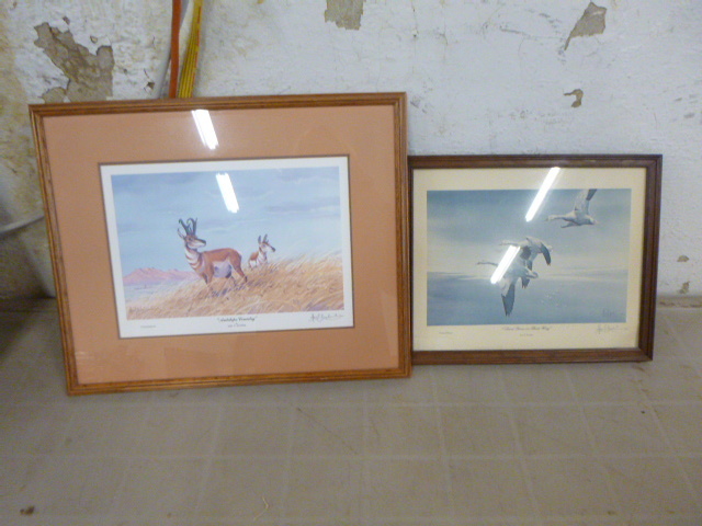 lot 53 image: 2 Les Kuba Framed Prints
