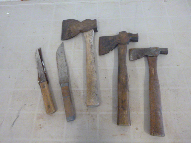 lot 78 image: Axes and Knives