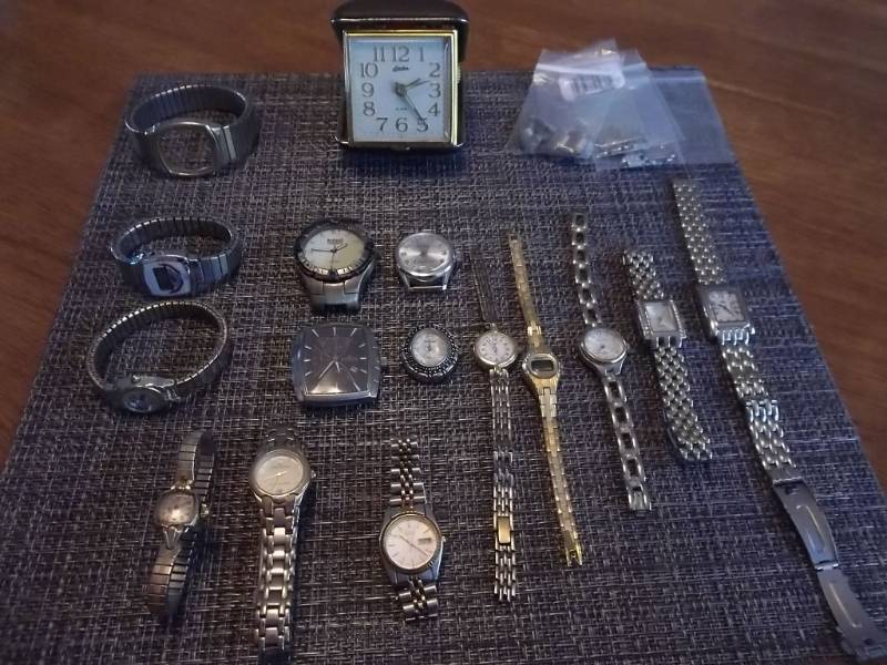 Lot Of Assorted Watches (Skagen, Seiko, Bulova, Others), Vintage Linden Alarm Clock
