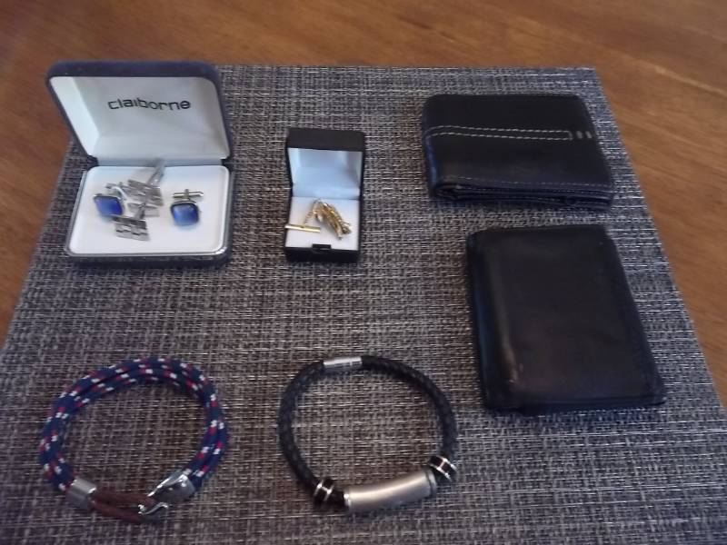 Mens Bracelets, Cuff Links, 2-Wallets, Space Shuttle Tie Tack