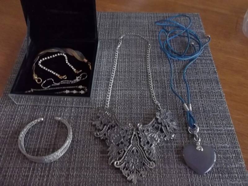 Bracelets, Necklaces, Mirrored Jewelry Box