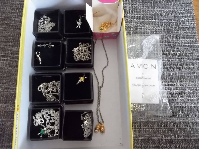 Lot Of Assorted Birthstone Charms, Necklaces, Bracelet, Charm Spacers