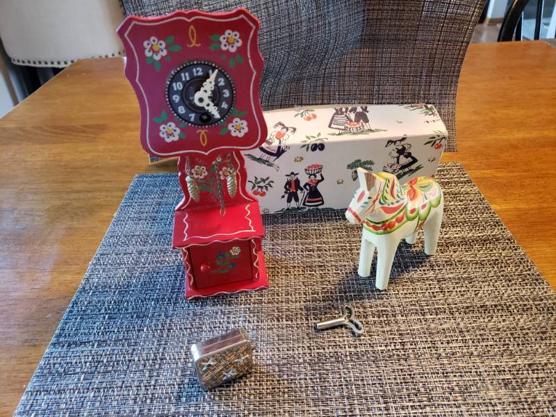 Clock (Germany) With Key, Music Box, Misc
