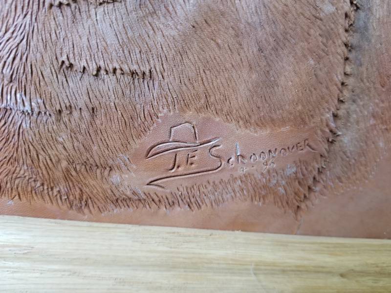 lot 11 image: Amazing Leather Mountain Lion Art be J.F. Schoonover