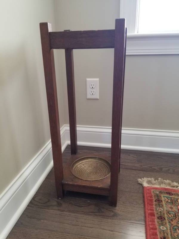 lot 28 image: Awesome Vintage Umbrella Stand with Metal Bottom