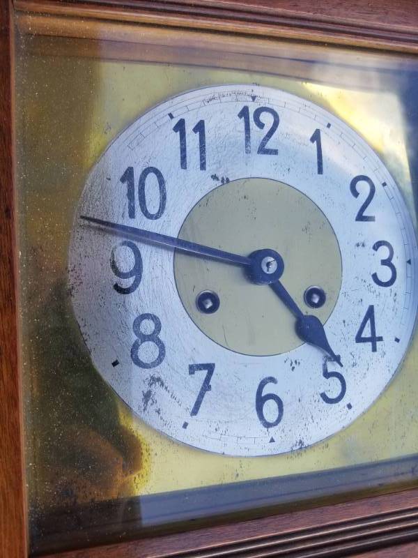 lot 6 image: Awesome Antique German Wall Clock
