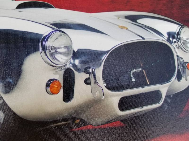 lot 75 image: Cool Shelby Cobra Print on Canvas