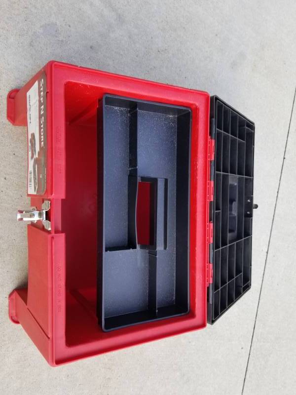 lot 71 image: Step N Store Stool and Toolbox