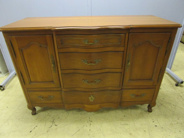 lot 410 image: ANTIQUE SOLID CHERRY WOOD BUFFET