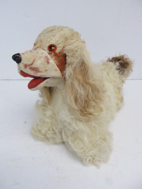 lot 21 image: Old Vintage Mohair Plush Dog
