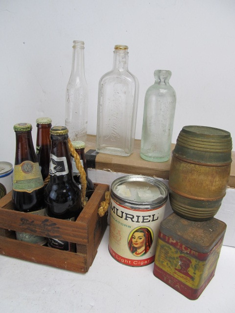 lot 52 image: Lot of Beer Cigar & Old Bottle Advertising Items etc