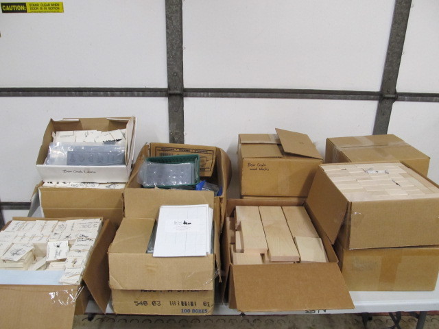 lot 165 image: HUGE Lot of BRAND NEW Wood Block Stamp Blank Blocks Supplies etc
