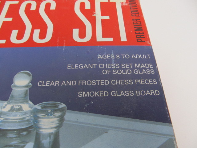 lot 66 image: New In Box Cardinal Smoked Glass Chess Set