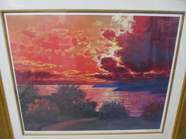 lot 86 image: Large Professionally Framed Littorio Del Signore Seriolithograph