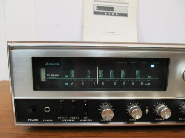 lot 126 image: Excellent Working Vintage SANSUI Model 3000A Stereo Tuner Amplifier