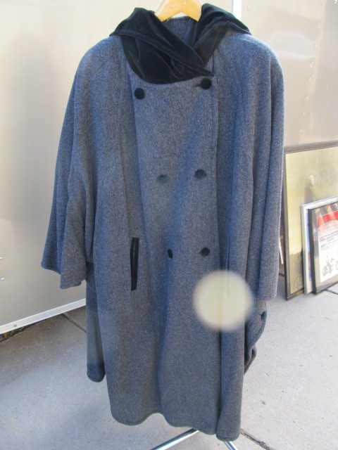 lot 146 image: SPIEGEL Womens Full Length Wool Poncho Style Coat w Hood -3x