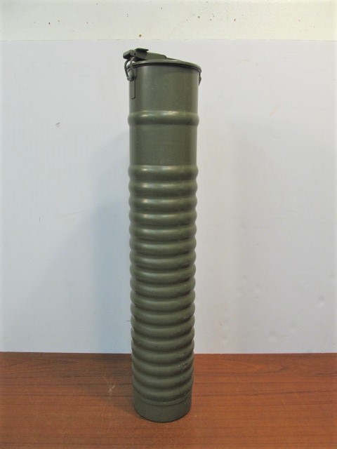 lot 188 image: Large Vintage Metal US Military Mortar Shell Canister