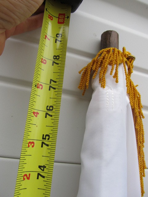lot 237 image: Large US COAST GUARD Flag wWooden Pole